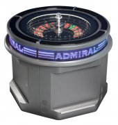 Hülle Roulette-Anlage in Silber mit blauer ADMIRAL Beschriftung