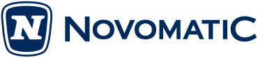 NOVOMATIC Logo, Shortbrand mit Schriftzug in Dunkelblau